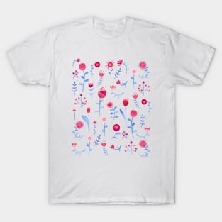 Hayfever Watercolor Flowers Art T-Shirt